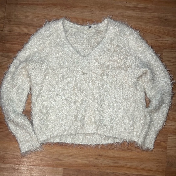 Anthropologie Ivory Knitted & Knotted Sweater Size Small - Picture 4 of 10